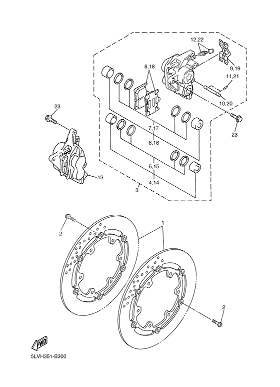 Front brake caliper