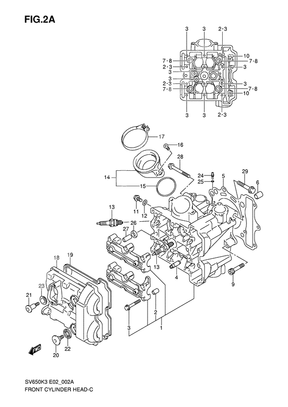 Front cylinder head              

                  Model k7