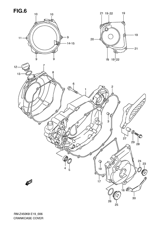 Crankcase cover ass`y (v              

                  Rm-z450k8/k9/l0