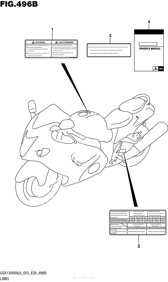 Информационные наклейки (Gsx1300Ral6 E28)