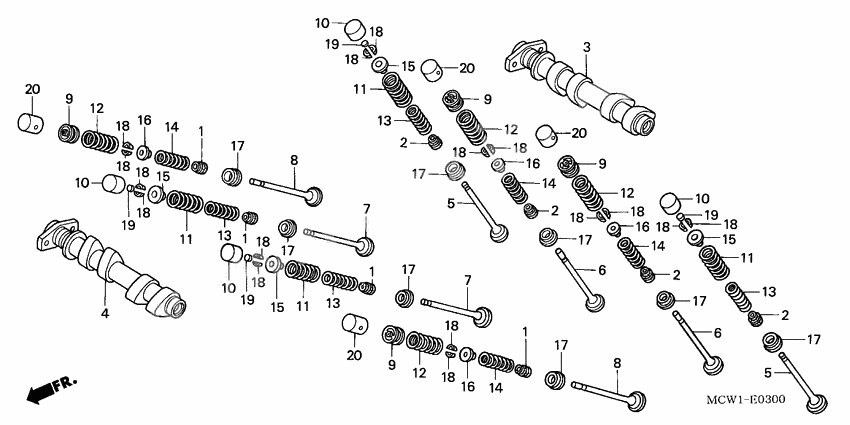 Camshaft/valve              

                  FRONT