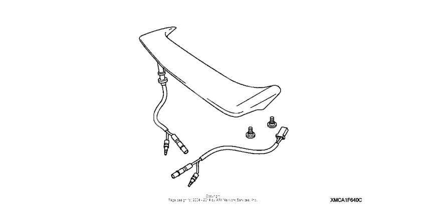 Rear spoiler (w/brake light) ('06-)