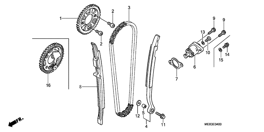 Cam chain/tensioner