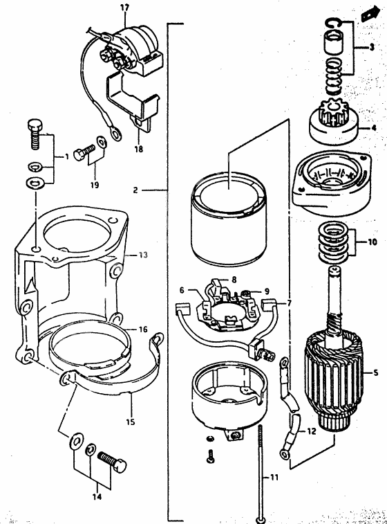 Starting motor