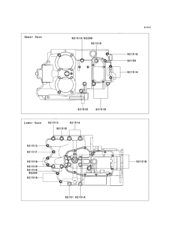 Crankcase bolt pattern