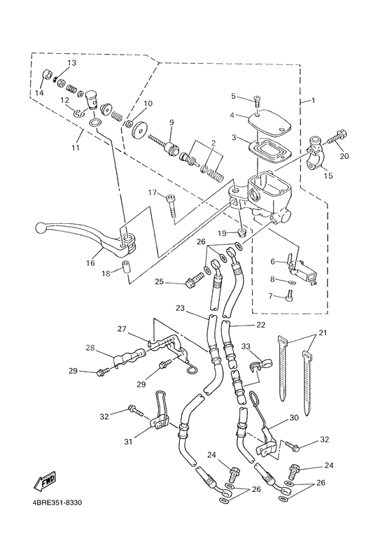 Front master cylinder