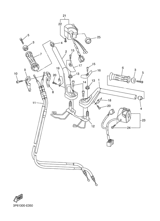 Steering handle & cable