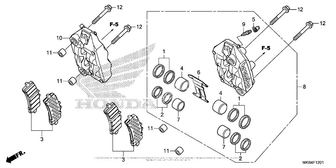 Front brake caliper (2)