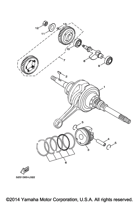 Коленчатый вал & Поршень