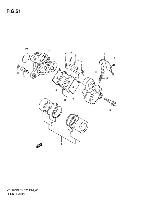 Front caliper