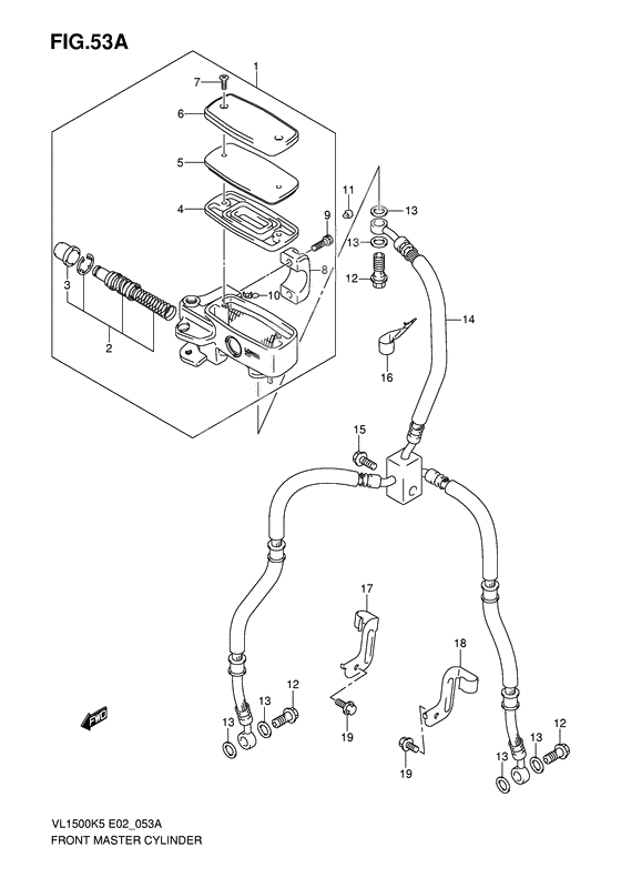 Front master cylinder              

                  Model k7/k8/k9