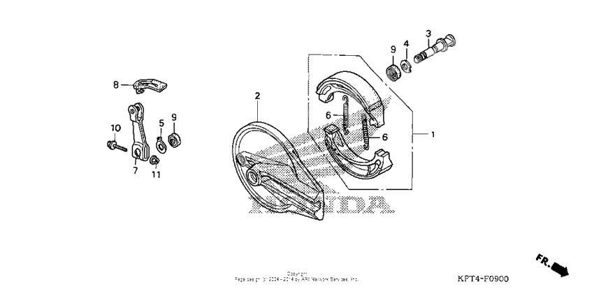 Rear brake panel