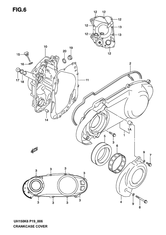 Crankcase cover ass`y (v