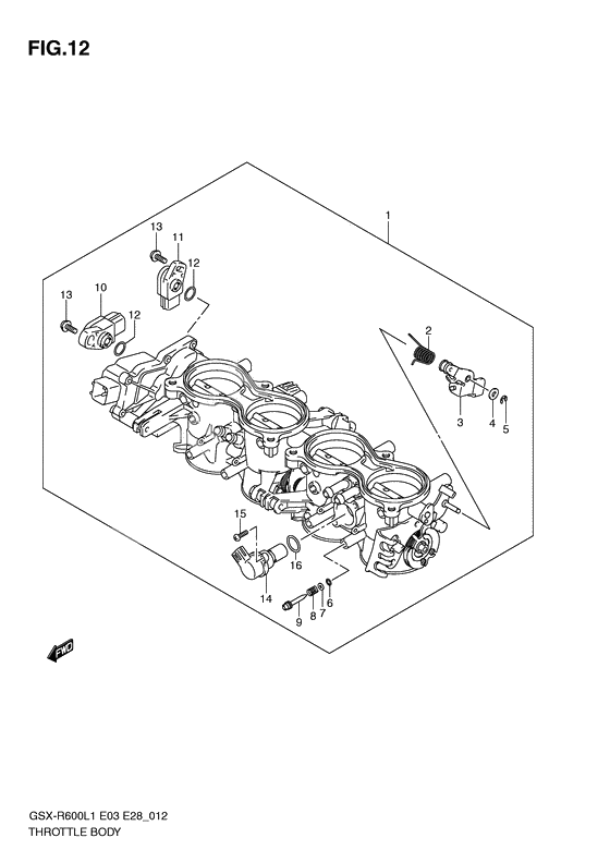 Throttle body              

                  Gsx-r600l1 e28