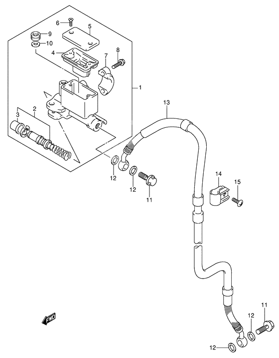 Front master cylinder