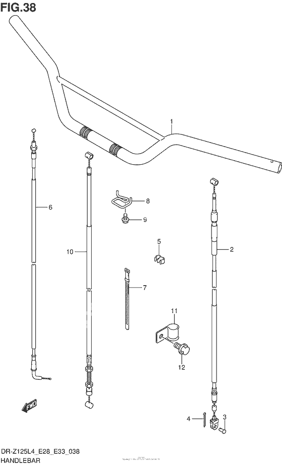 Руль & Тросики (Dr-Z125L4 E33)