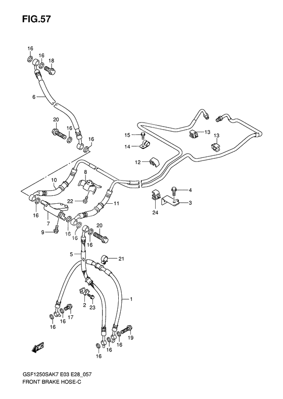 Front brake hose              

                  Gsf1250sak7/sak8/sak9