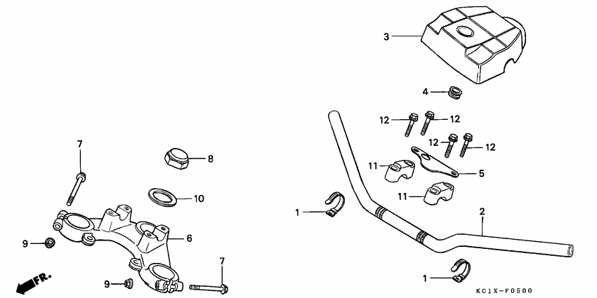 Handle pipe/top bridge