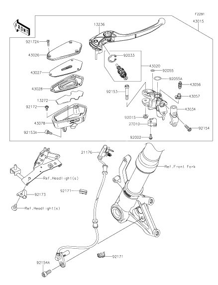 Front master cylinder