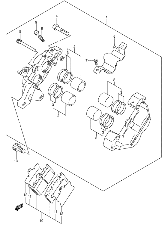 Rear caliper