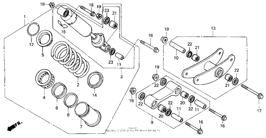 F2 rear shock absorber 91-93