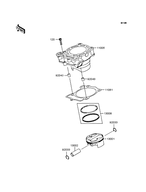 Cylinder/piston