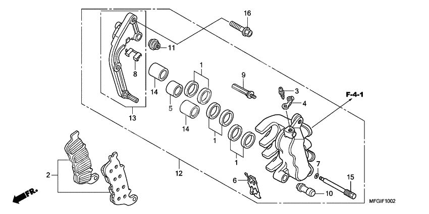 L. front brake caliper              

                  CB600FA/FA3