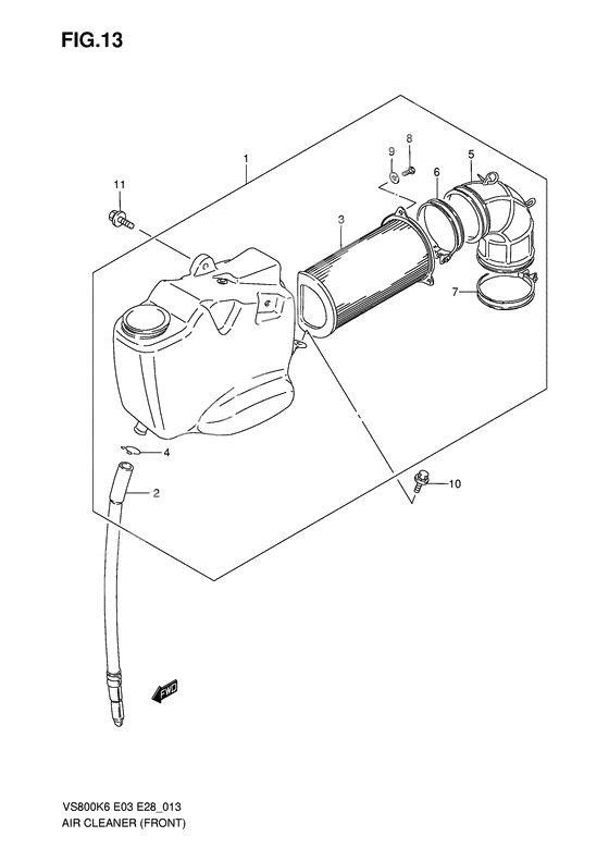 Air cleaner              

                  Front