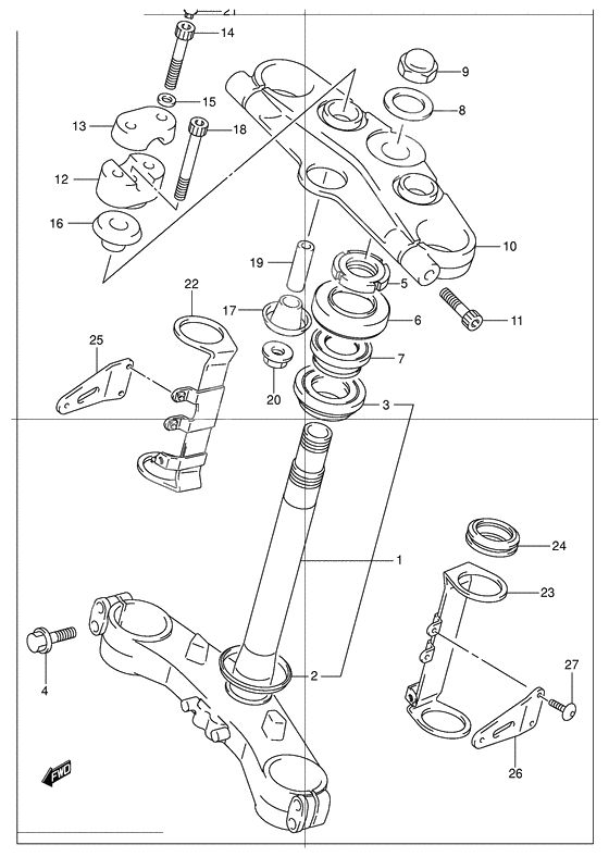 Steering stem              

                  Gsf1200k1/k2/k3/k4/zk4/k5/zk5