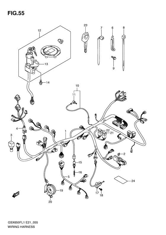 Wiring harness              

                  Gsx650ful1 e24