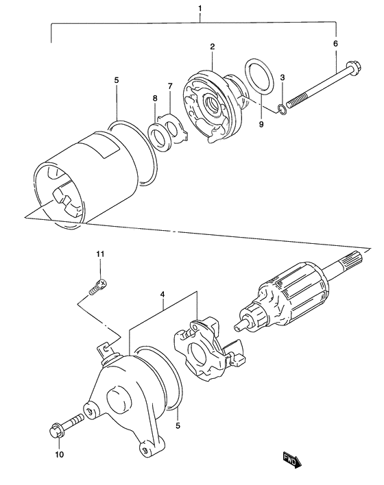 Starting motor