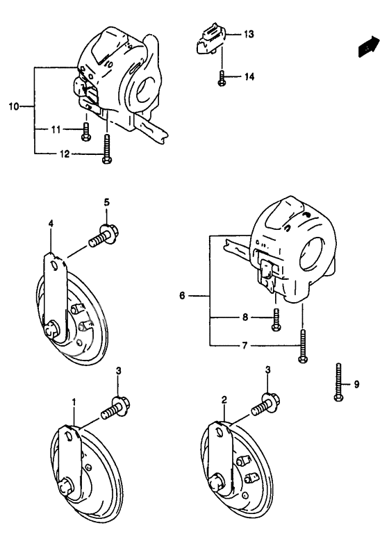 Horn/handle switch