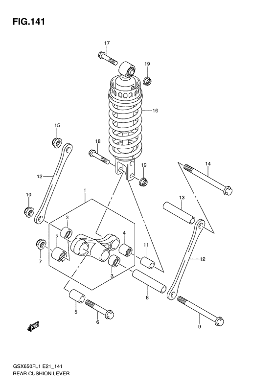 Rear cushion lever              

                  Gsx650fl1 e24