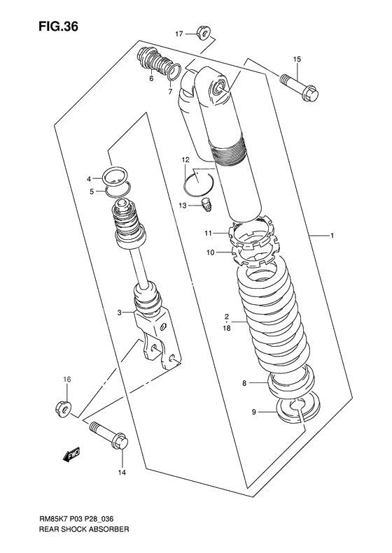 Rear shock absorber