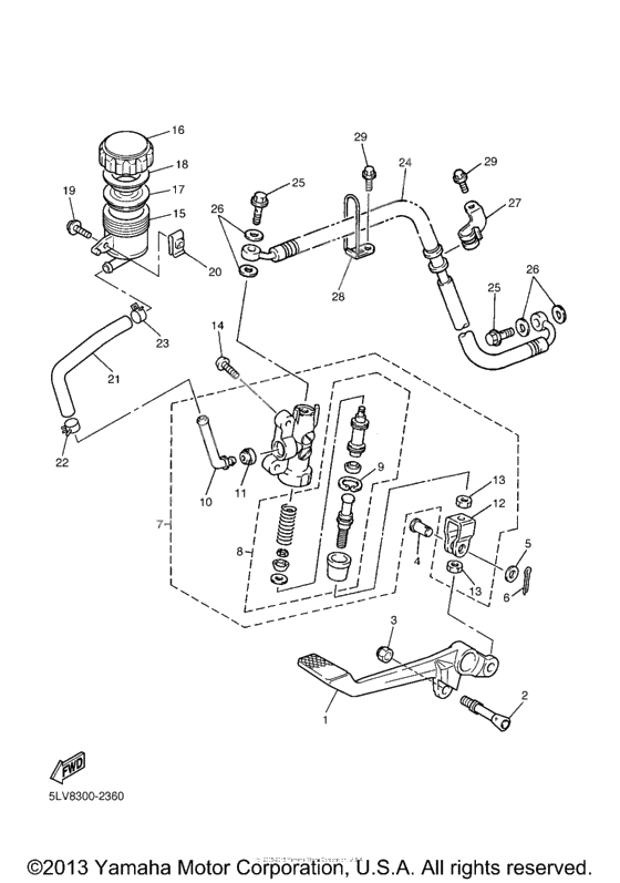 Rear master cylinder