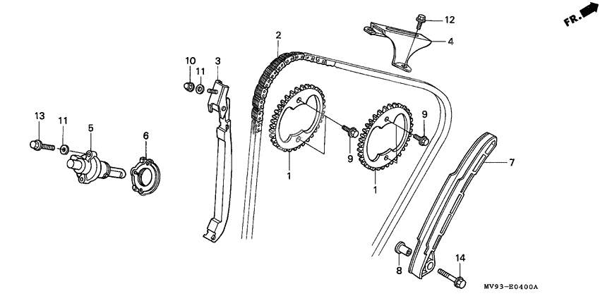 Cam chain/tensioner              

                  1