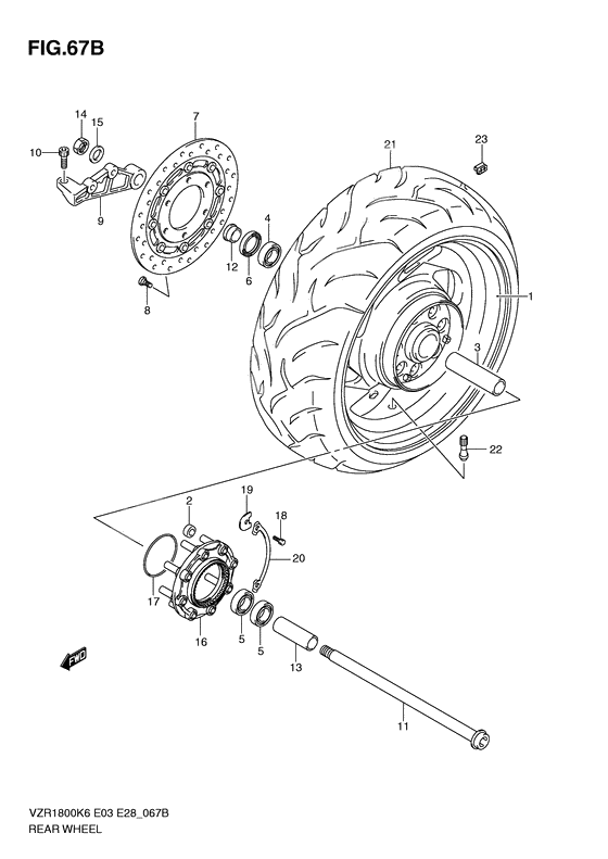 Rear wheel complete assy              

                  Model l0