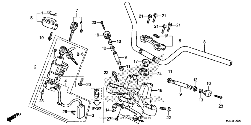 Handlebar + top bridge