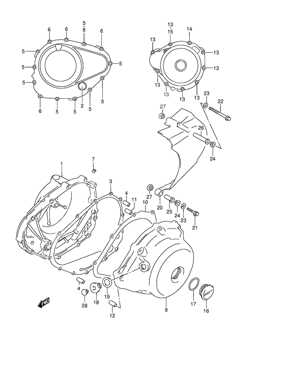 Crankcase cover ass`y (v