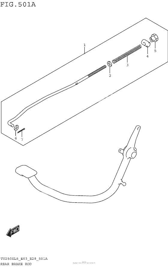 Лапка заднего тормоза