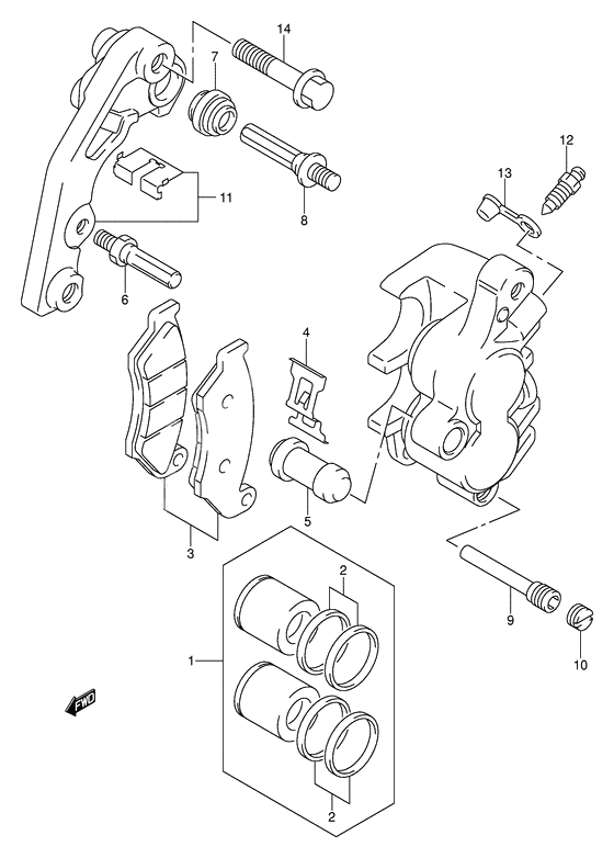 Front caliper