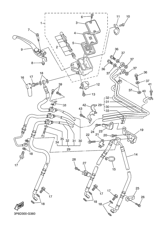 Front master cylinder