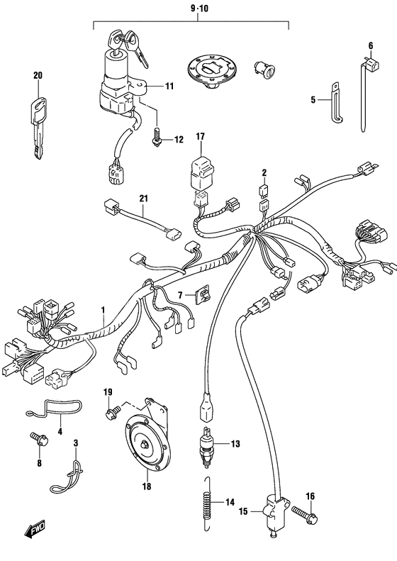 Wiring harness              

                  Gs500k4/uk4