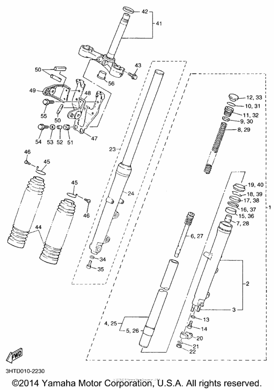 Вилка передней оси