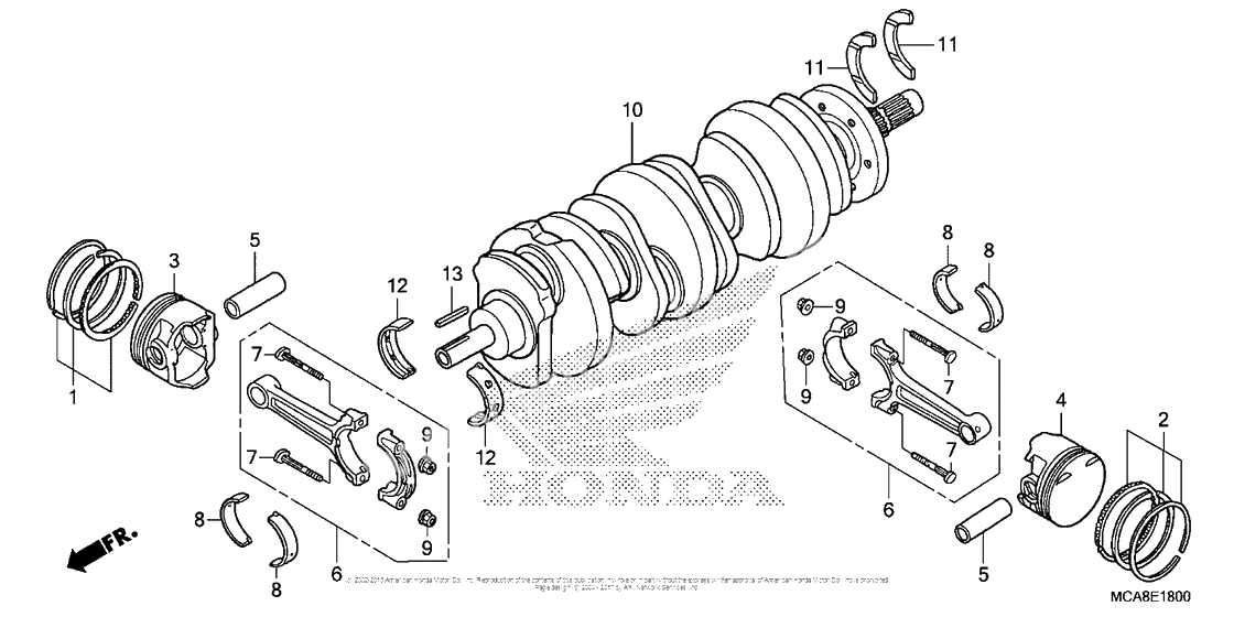 Коленчатый вал & Поршень