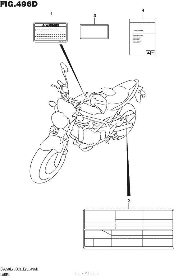 Информационные наклейки (Sv650Al7 E33)