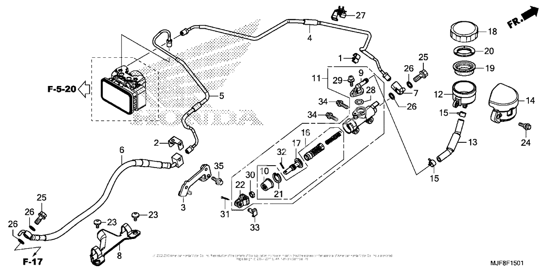 Задний тормозной цилиндр (Ctx700Na/nd)