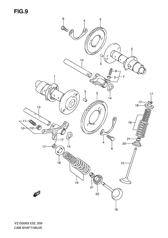 Camshaft - valve