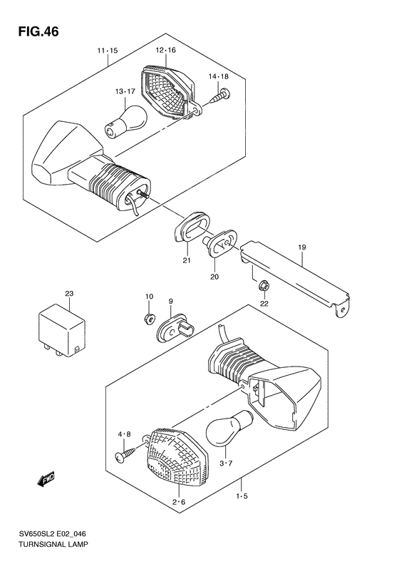 Turnsignal front & rear lamp