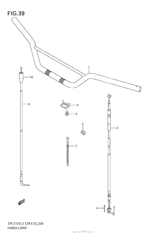 Руль & Тросики (Dr-Z125Ll3 E28)